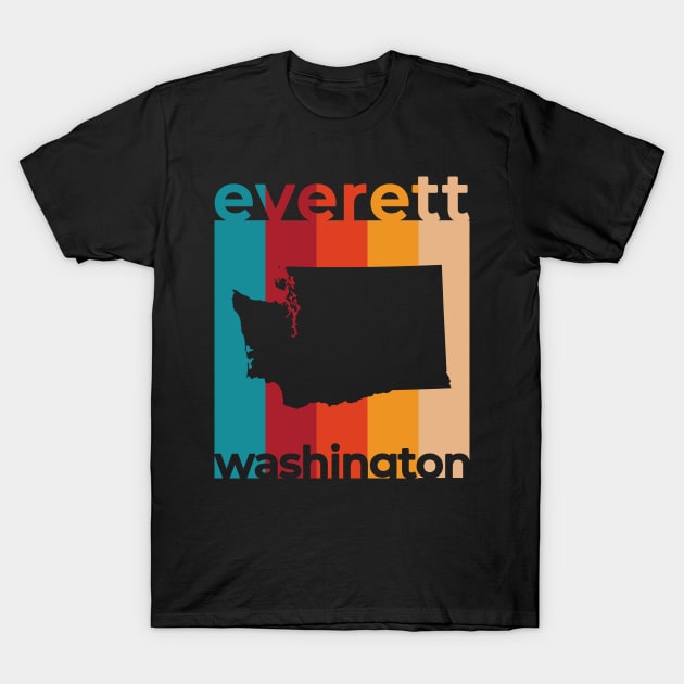 Everett Washington Retro T-Shirt by easytees